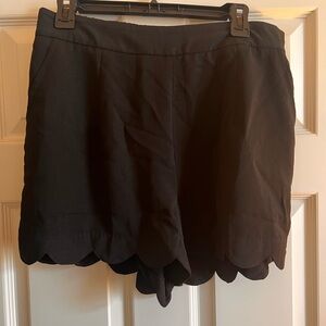 JODIFL Black Scalloped Shorts